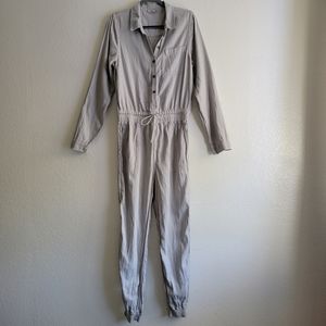Faherty Women’s SZ M Arlie Day Linen Blend Jumpsuit Stone